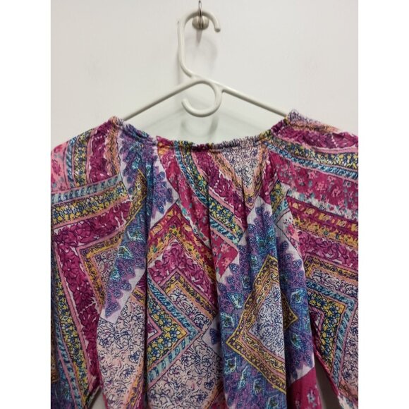 Chaps Multicolor Patterned Blouse - Picture 9 of 11